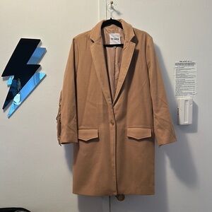 Camel Blazer Coat